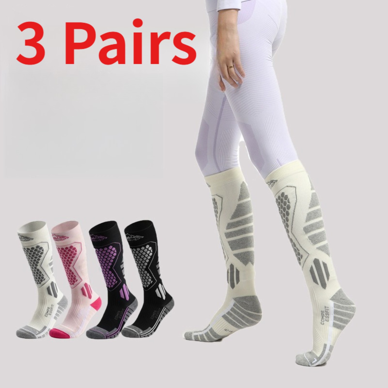 Thermal Sock Winter - 3 pary skarpet narciarskich zimowych termicznych