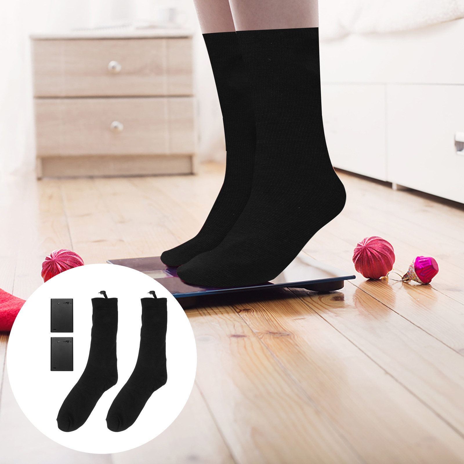 Thermal Sock Winter - Zimowe, ciepłe, podgrzewane skarpety zasilane bateriami,