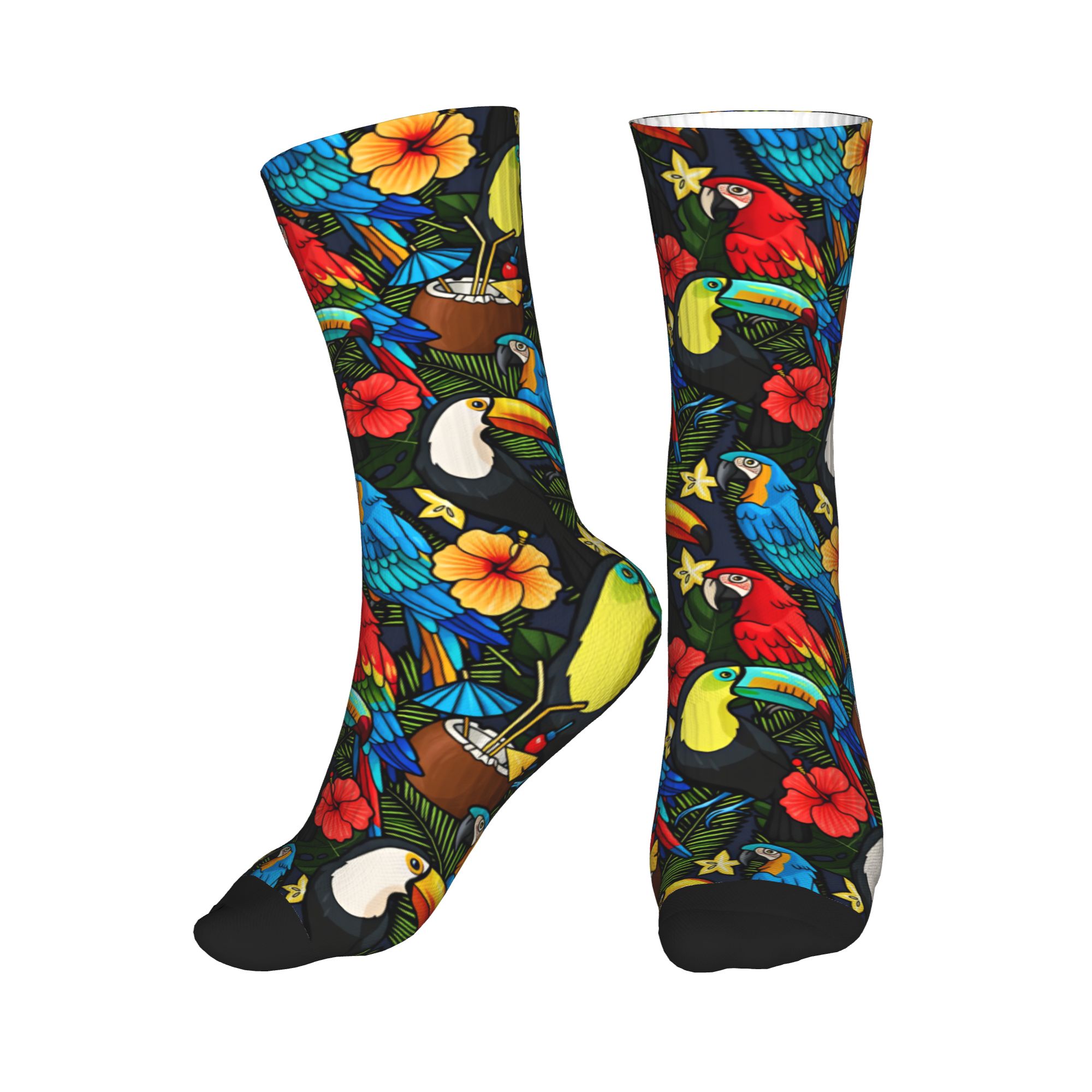 Dress Sock Men - Skarpetki męskie unisex z tropikalnym motywem